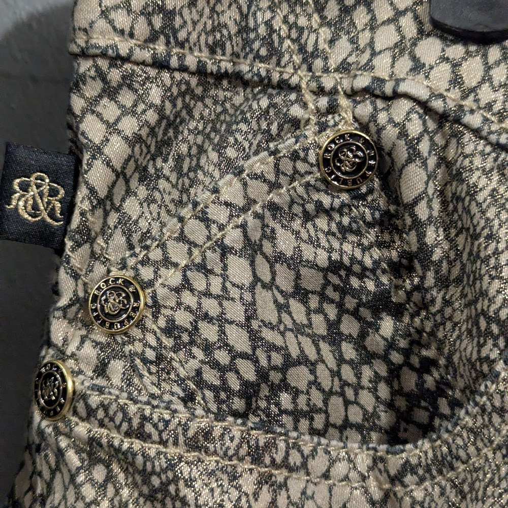 Slim Fit Men’s Snake-Print Pants in‎ Beige - Picture 5 of 9